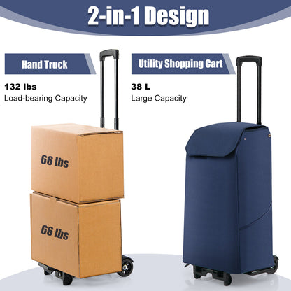 Shopping cart - Folding Utility Carts- Grocery Cart With Removable Bag