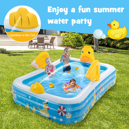 Inflatable Pool With Sprinkler - Blow Up Pool