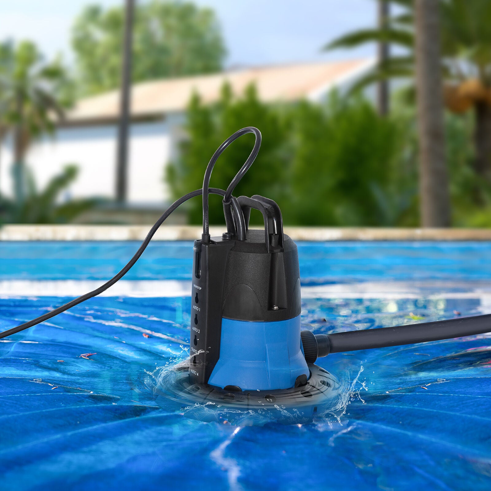 Swimming Pool Submersible Pump with 33’ Power Cord - Pool Cover Pump