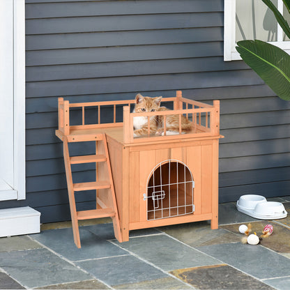 Dog House - Indoor Outdoor Wood Pet House - Cat House