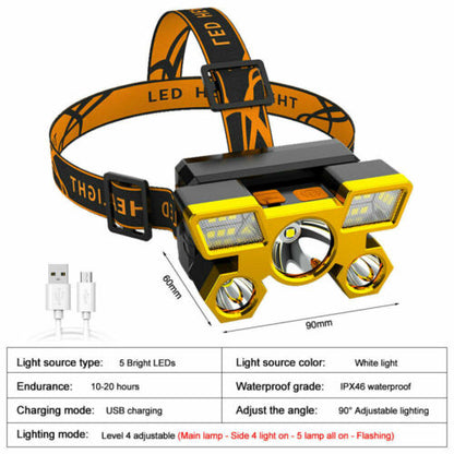 Head Lamp - Rechargeable LED Head Light 750000LM