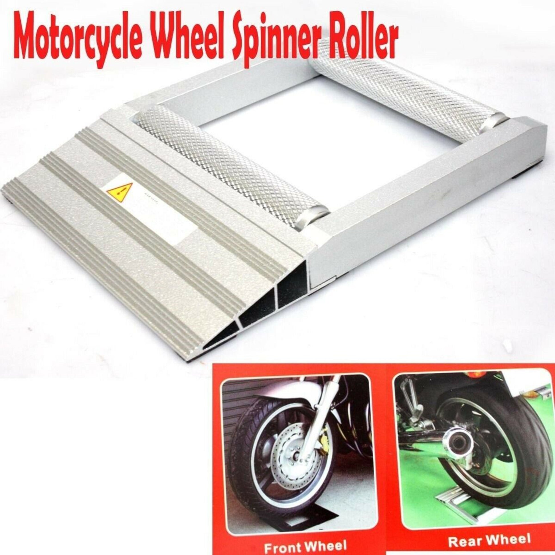 Universal Motorcycle Roller- Front Rear Wheel Spinner Motorcycle Stand