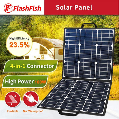 100W Solar Panel Portable 18V Solar Charger